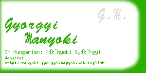 gyorgyi manyoki business card